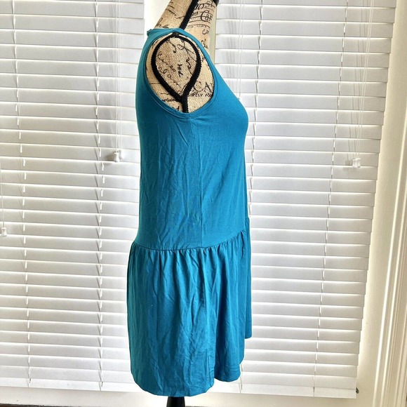 Eileen Fisher Midi Tank Dress Womens Petite Small/Medium Baby Blue Drop Waist - Picture 4 of 8